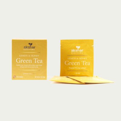 lemon & honey  green tea 