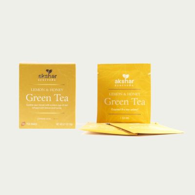 lemon & honey  green tea 