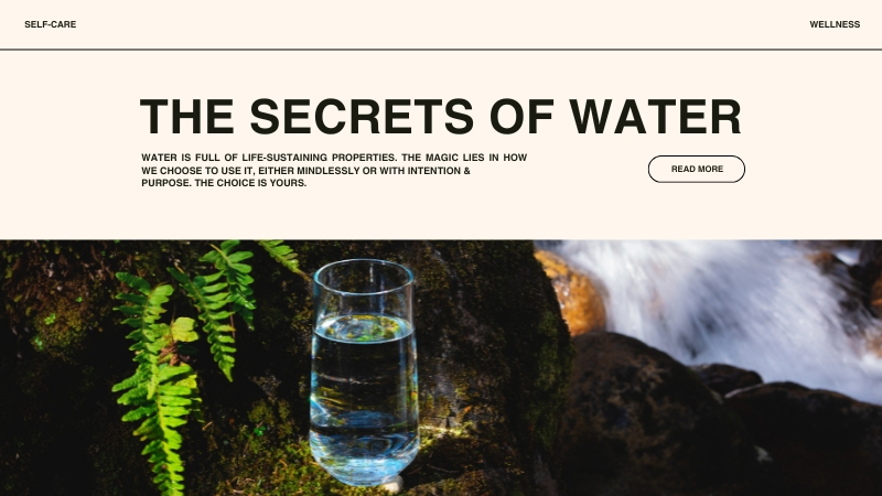 The Secrets of water